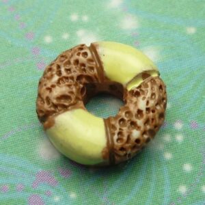 Donut - Chocolate & Yellow Sides - Charm for Memory Lockets