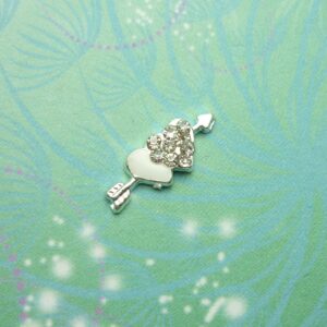 Double Hearts with Arrow - Charm for Memory Lockets