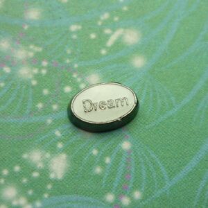 Dream word on white charm - Charm for Memory Lockets