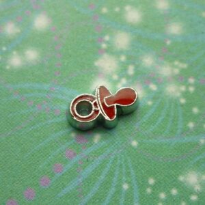 Dummy - Pacifier Red - Charm for Memory Lockets