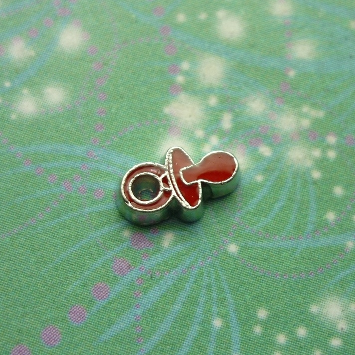 Dummy - Pacifier Red - Charm for Memory Lockets
