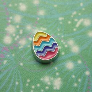 Easter Egg - Zig Zags - Charm for Memory Lockets