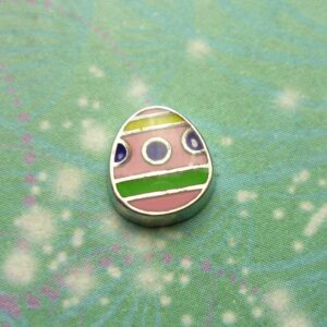 Easter Egg Charm - Light Pink - Charm for Memory Lockets