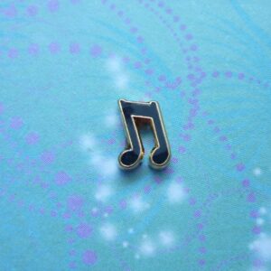Ebony Music Note - Charm for Memory Lockets