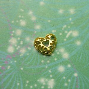 Elegant Gold Heart - Charm for Memory Lockets
