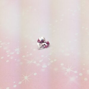 Faceted Crystal Jewel Heart -  Crystal - Charm for Memory Lockets