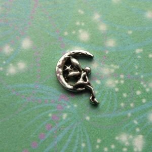 Fairy in the Moon Charm - Charm for Memory Lockets