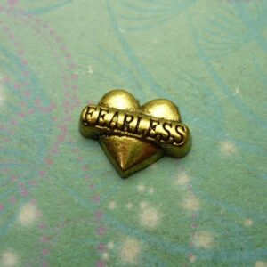 Fearless Heart Gold - Charm for Memory Lockets