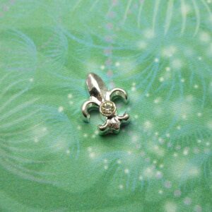 Fleur De Lis Charm with Sparkle - Charm for Memory Lockets