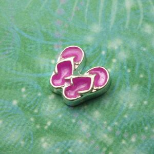 Flip Flops - Bright Pink Thongs Charm for Story Lockets - Charm for Memory Lockets