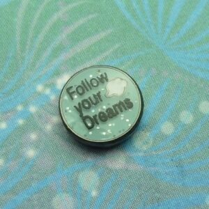 Follow Your Dreams Round - Charm for Memory Lockets
