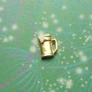 Gold Beer Mug Stein Charm for Story Glass Lockets - Charm for Memory Lockets