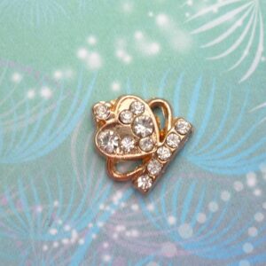 Gold CZ Crown - Charm for Memory Lockets