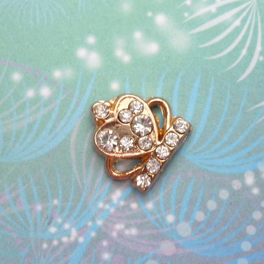 Gold CZ Crown - Charm for Memory Lockets