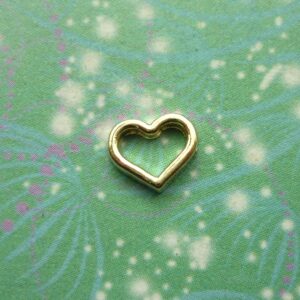 Gold Frame Heart - Charm for Memory Lockets