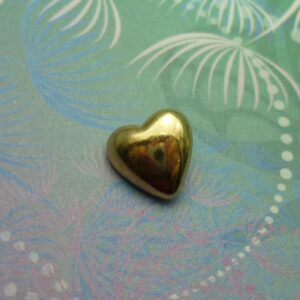 Gold Heart Plain - Charm for Memory Lockets
