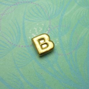 Gold Letter - B - Charm for Memory Lockets