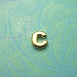Gold Letter - C - Charm for Memory Lockets