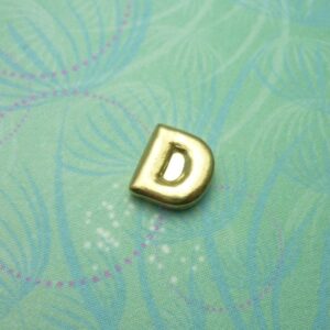 Gold Letter - D - Charm for Memory Lockets