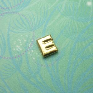 Gold Letter - E - Charm for Memory Lockets