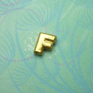 Gold Letter - F - Charm for Memory Lockets