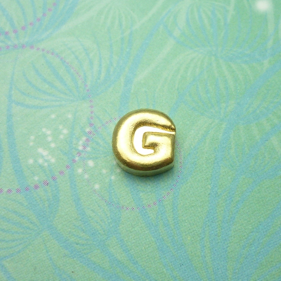 Gold Letter - G - Charm for Memory Lockets