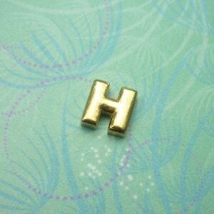 Gold Letter - H - Charm for Memory Lockets