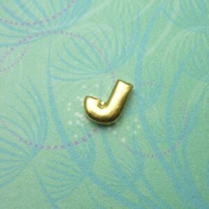 Gold Letter - J - Charm for Memory Lockets