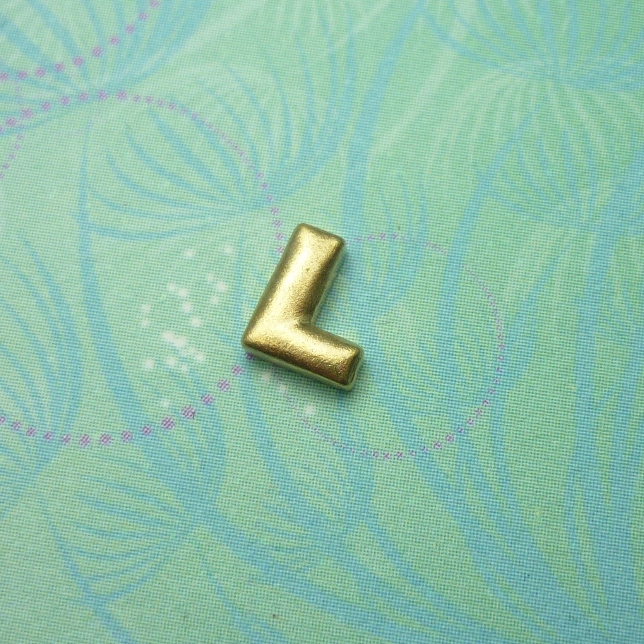 Gold Letter - L - Charm for Memory Lockets