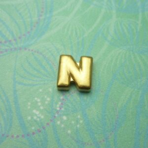 Gold Letter - N - Charm for Memory Lockets