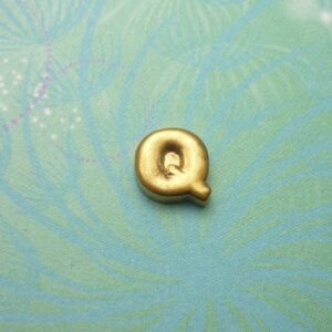 Gold Letter - Q - Charm for Memory Lockets