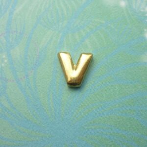 Gold Letter - V - Charm for Memory Lockets