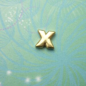 Gold Letter - X - Charm for Memory Lockets