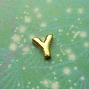 Gold Letter - Y - Charm for Memory Lockets