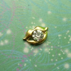 Gold Lips with Jewel - Charm for Memory Lockets