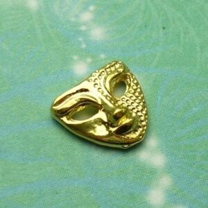Gold Mask Charm for Lockets - Charm for Memory Lockets