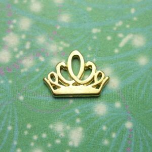 Gold Swirl Princess Crown - Charm for Memory Lockets