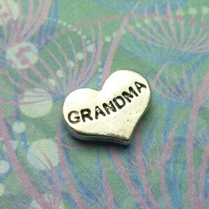 Grandma Heart Silver - Charm for Memory Lockets