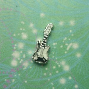 Guitar - Black & White - Charm for Memory Lockets