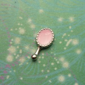 Hand Mirror Pink Charm - Charm for Memory Lockets