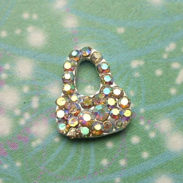 Handbag Big Sparkling Charm for Story Lockets - Charm for Memory Lockets