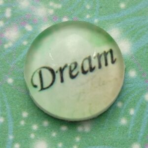 Handmade Glass Cabochon 12mm - Dream - Charm for Memory Lockets