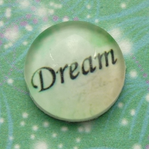 Handmade Glass Cabochon 12mm - Dream - Charm for Memory Lockets