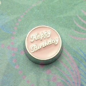 Happy Birthday - Pink - Charm for Memory Lockets