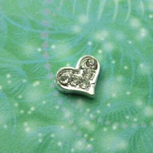 Heart Sparkling Clear - Charm for Memory Lockets