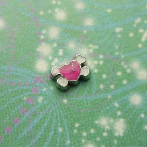 Heart with Bones - Charm - Charm for Memory Lockets