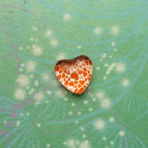 Glass Heart with Hearts Charm - Charm for Memory Lockets