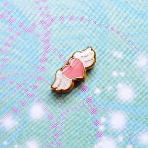 Heart with wings small - Charm for Memory Lockets