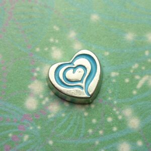 Heart within Heart Charm Style 7 - Charm for Memory Lockets