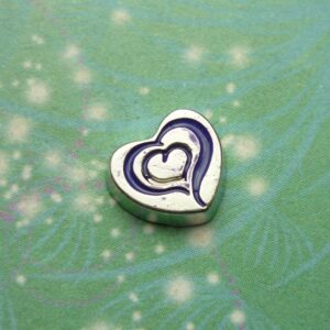 Heart within Heart Charm Style 8 - Charm for Memory Lockets